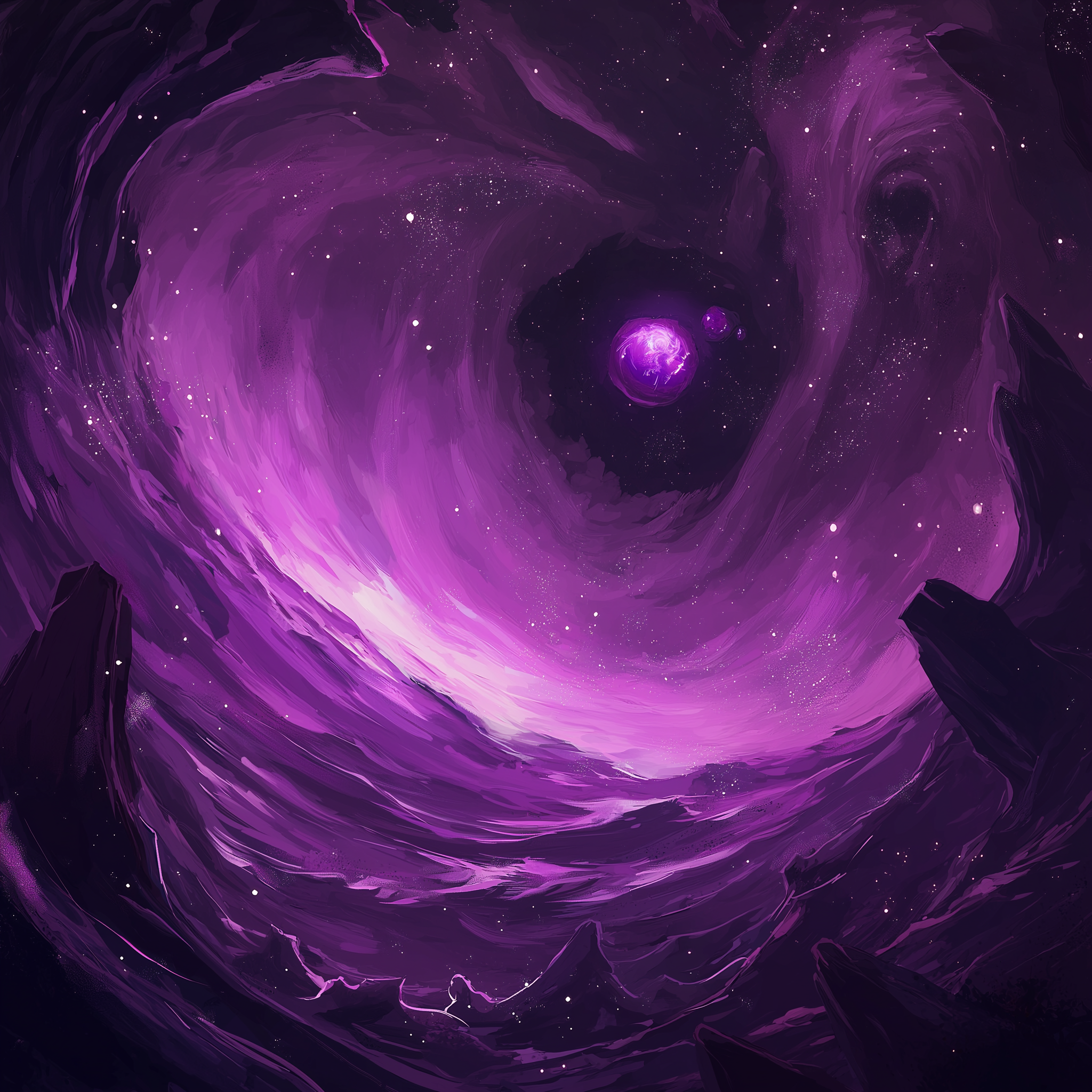 Purple galaxy background